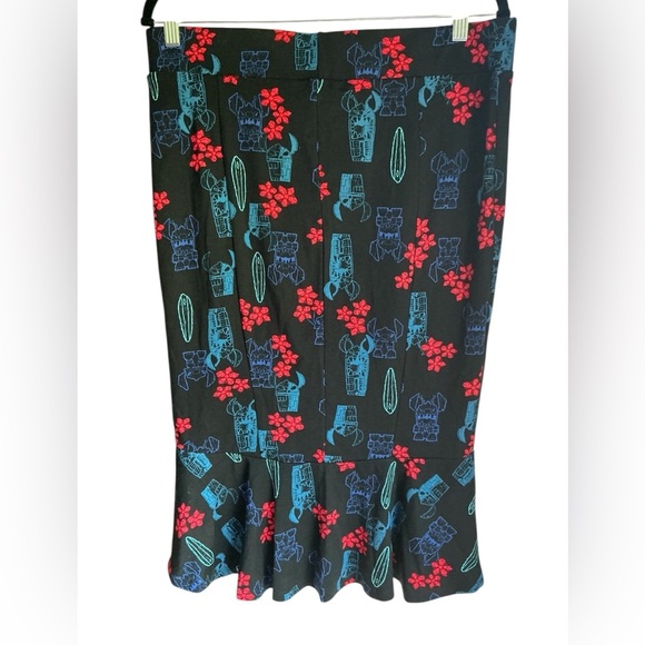 Torrid Blue Red Pencil Midi Skirt - Picture 4 of 7
